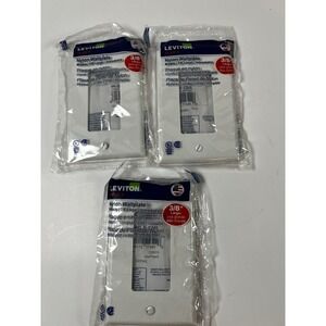 Leviton Plus Nylon Wallplate R62-PJ26-W Midway White Lot of 3‎ NEW